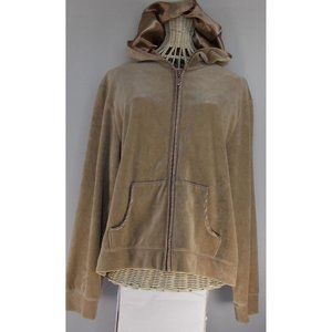 Tickled Pink Women's Hoodie Jacket Brown size PXL